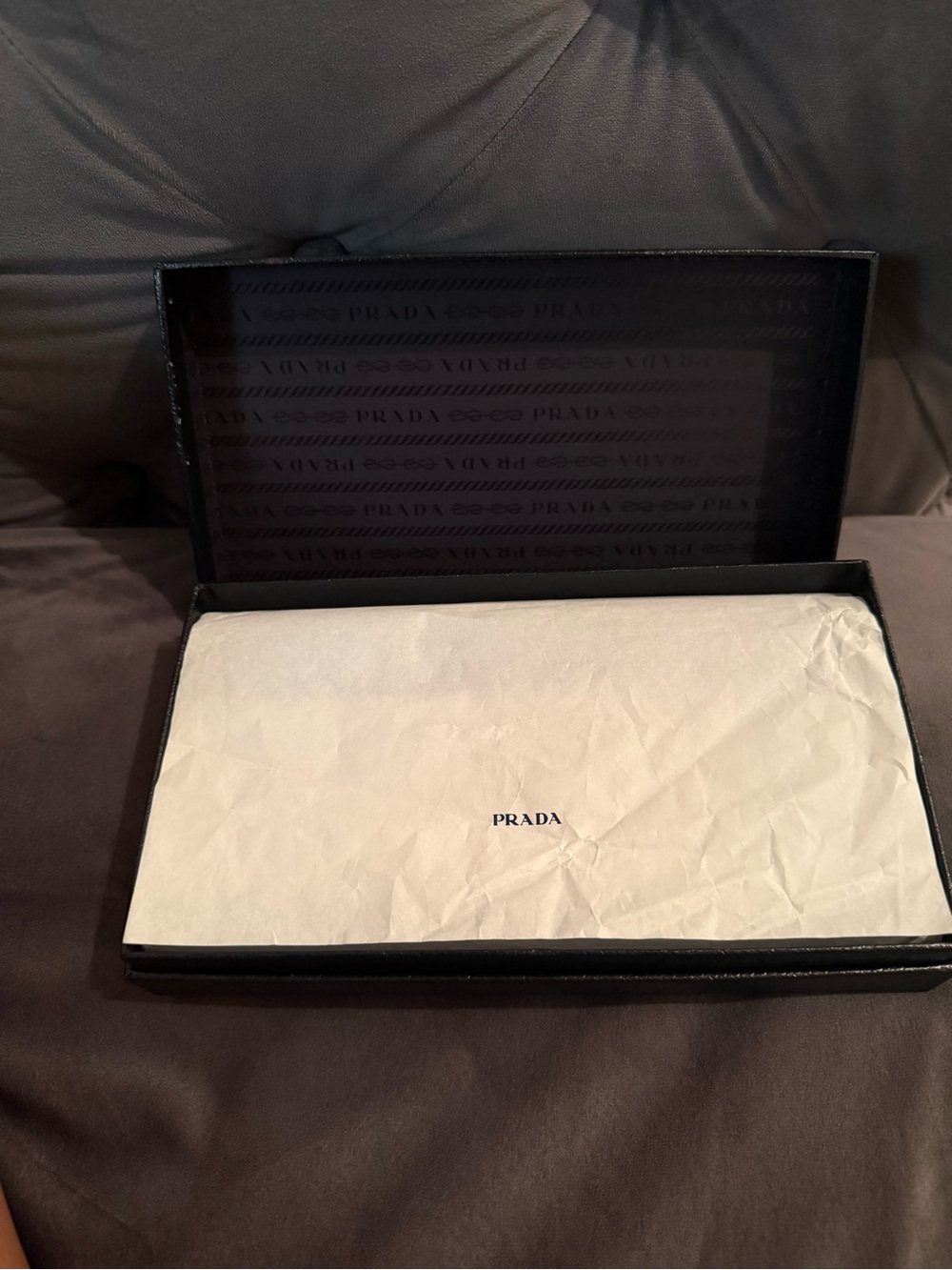 🔥Like New In inclusion Prada Tessuto Nylon Flap Wallet Blue - Picture 8 of 15
